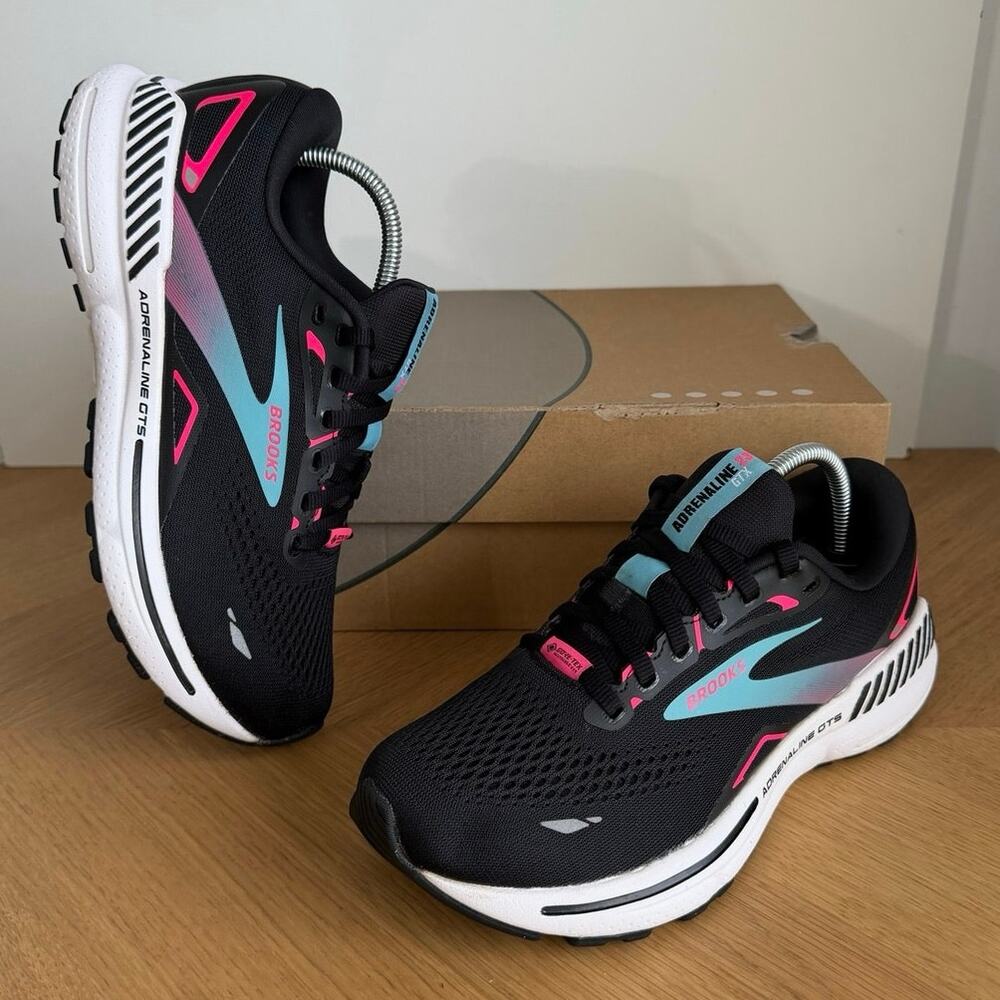 Brooks Adrenaline GTS 23 Gore Tex ‘Black/Aqua’ Women Running Sneakers- Sz 7